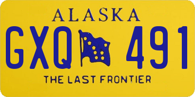 AK license plate GXQ491