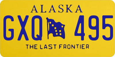 AK license plate GXQ495