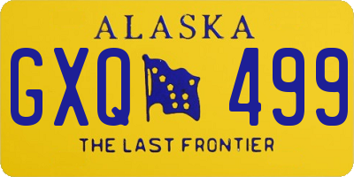AK license plate GXQ499