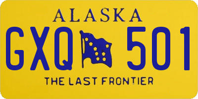 AK license plate GXQ501