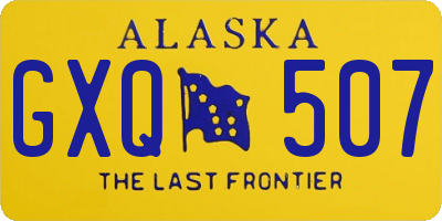 AK license plate GXQ507