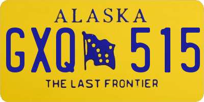 AK license plate GXQ515