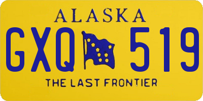 AK license plate GXQ519