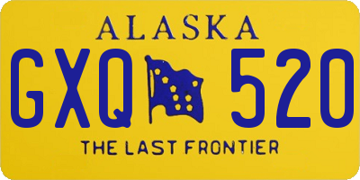 AK license plate GXQ520