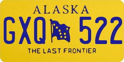 AK license plate GXQ522