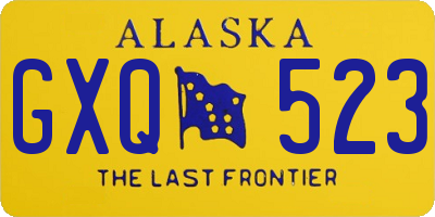 AK license plate GXQ523
