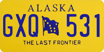 AK license plate GXQ531