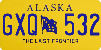 AK license plate GXQ532