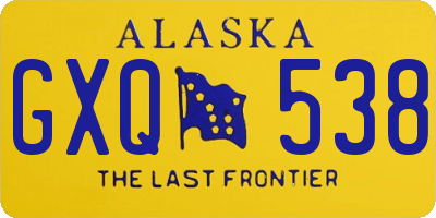 AK license plate GXQ538