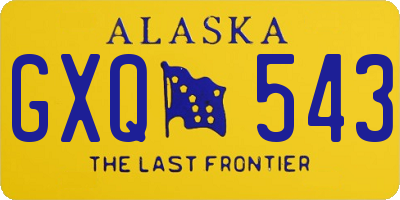 AK license plate GXQ543