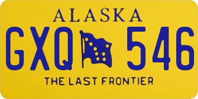 AK license plate GXQ546
