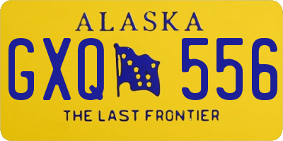 AK license plate GXQ556