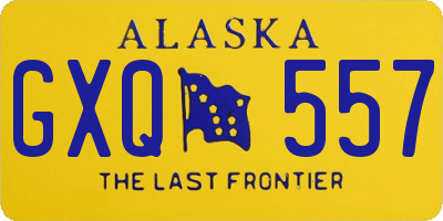 AK license plate GXQ557