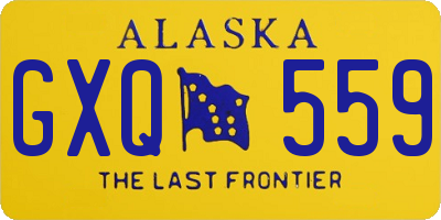 AK license plate GXQ559