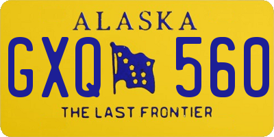 AK license plate GXQ560
