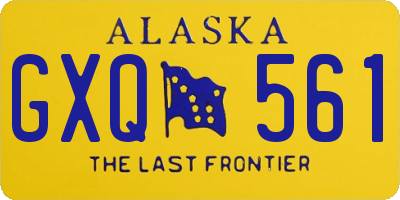 AK license plate GXQ561
