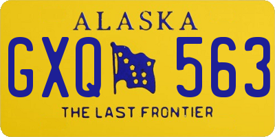 AK license plate GXQ563