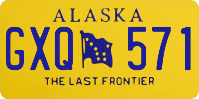 AK license plate GXQ571