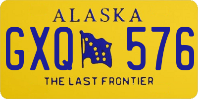 AK license plate GXQ576