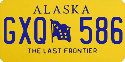 AK license plate GXQ586