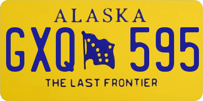 AK license plate GXQ595