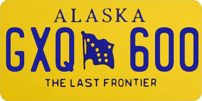 AK license plate GXQ600