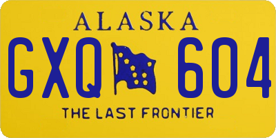 AK license plate GXQ604