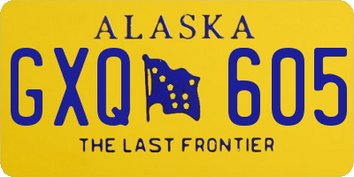 AK license plate GXQ605