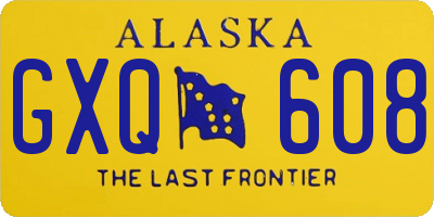 AK license plate GXQ608