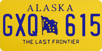 AK license plate GXQ615