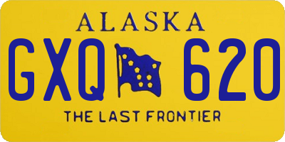 AK license plate GXQ620