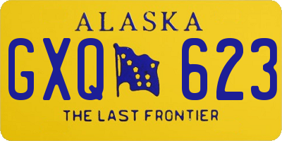 AK license plate GXQ623