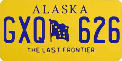 AK license plate GXQ626
