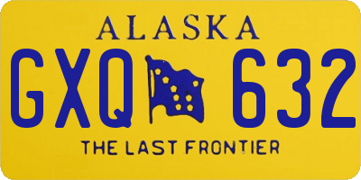 AK license plate GXQ632