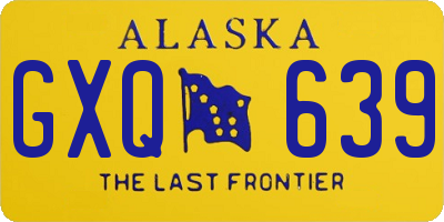 AK license plate GXQ639