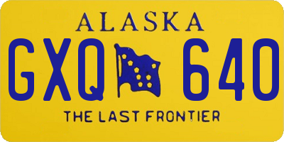 AK license plate GXQ640