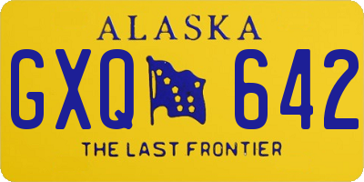 AK license plate GXQ642