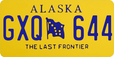 AK license plate GXQ644