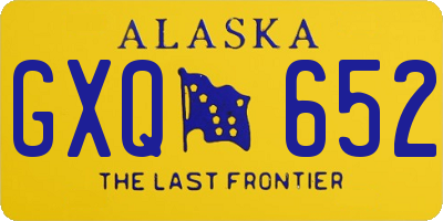AK license plate GXQ652