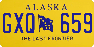 AK license plate GXQ659