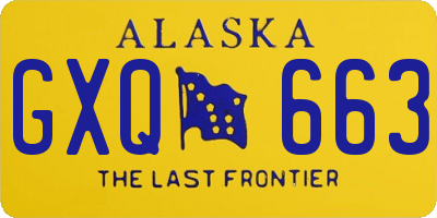 AK license plate GXQ663