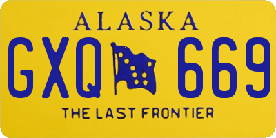 AK license plate GXQ669