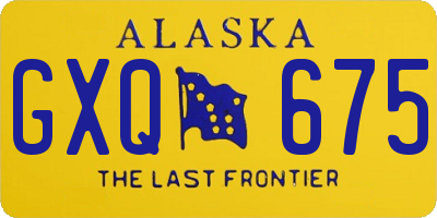 AK license plate GXQ675