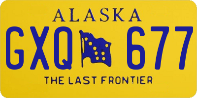 AK license plate GXQ677