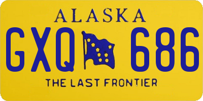 AK license plate GXQ686
