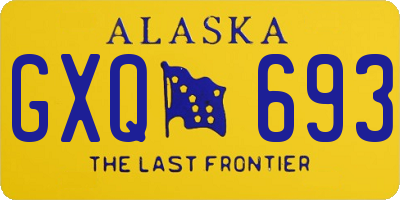 AK license plate GXQ693