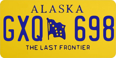 AK license plate GXQ698