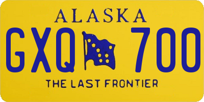 AK license plate GXQ700