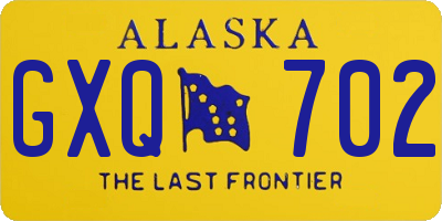 AK license plate GXQ702