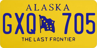 AK license plate GXQ705